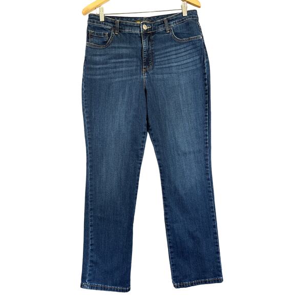 Lee Jeans Womens 32x29 Blue Relaxed Fit Straight Leg High Rise Stretch Slims - Picture 1 of 10